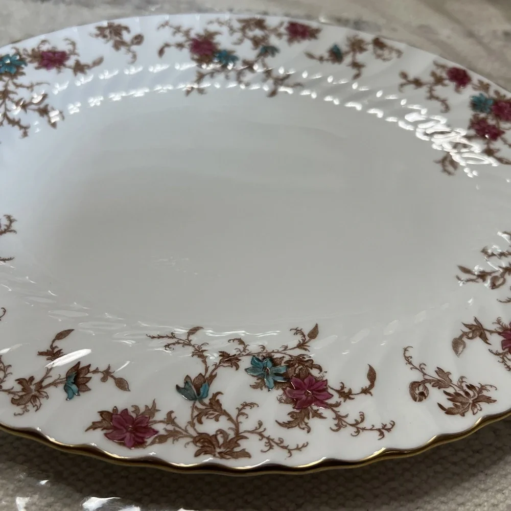 MINTON CHINA ANCESTRAL S-376 LARGE OVAL SERVING PLATTER‎ 12.5" EUC - Picture 12 of 12
